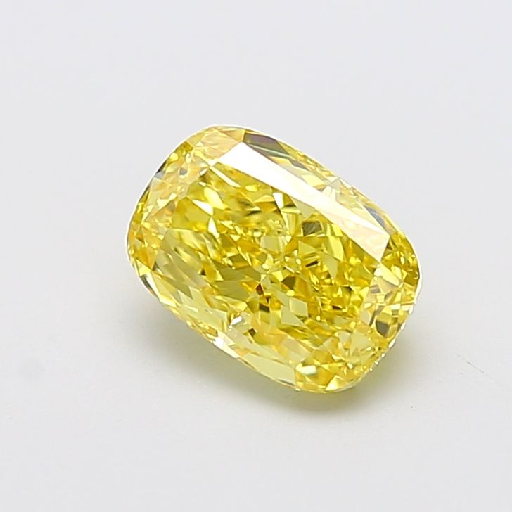 Cushion Fancy Intense Yellow Lab-grown Diamond 2.07ct VVS2 loose diamond