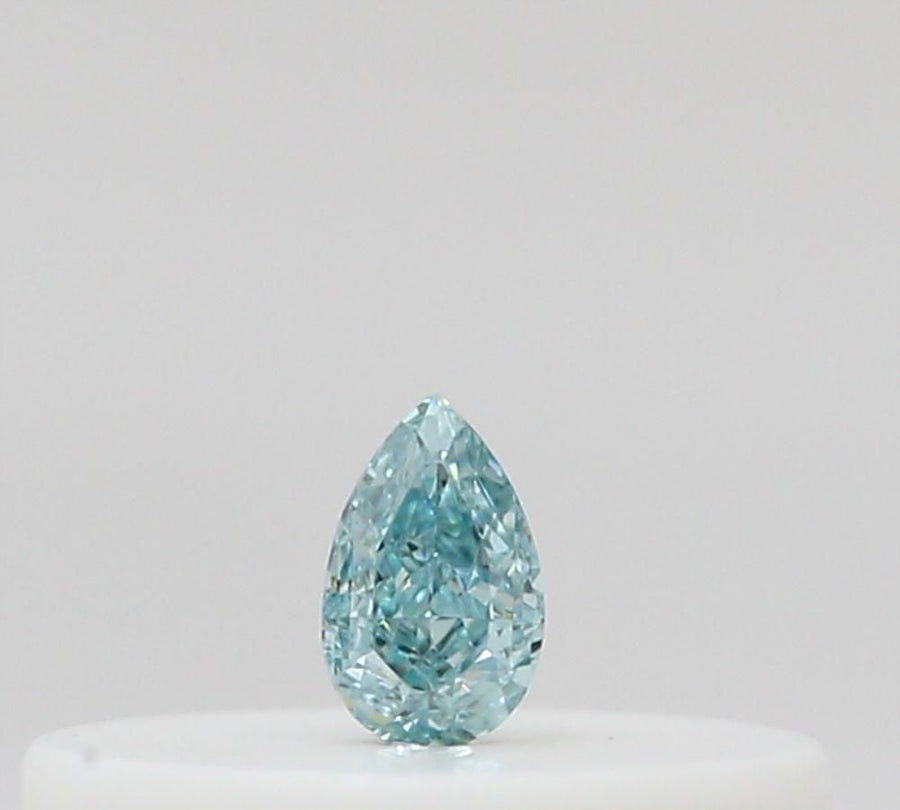 Pear Fancy Vivid Blue Green Natural Diamond 0.04ct loose diamond