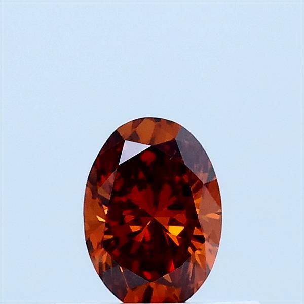 Oval Fancy Vivid Brownish Orange Lab-grown Diamond 0.35ct VS1 loose diamond