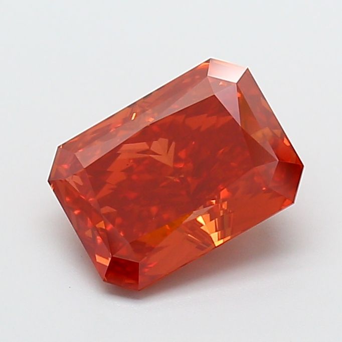 Radiant Fancy Vivid Red Lab-grown Diamond 3.2ct VS1 loose diamond