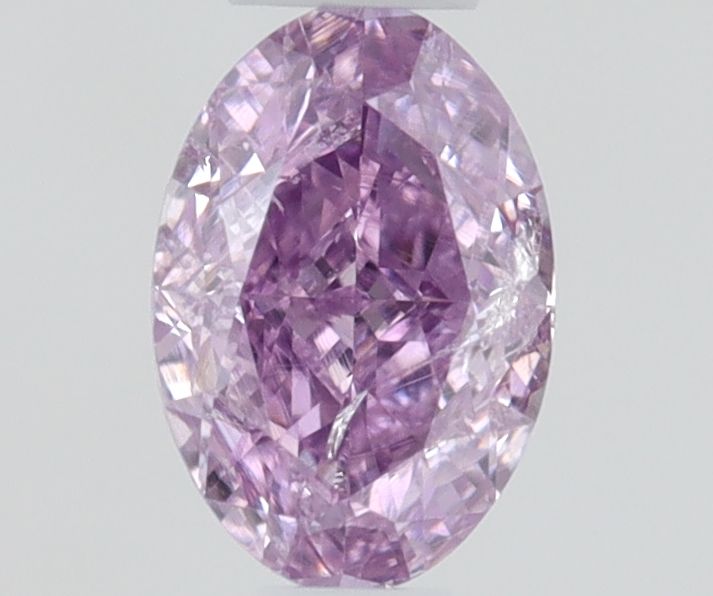 Oval Fancy Intense Pink Purple Natural Diamond 0.21ct I2 loose diamond