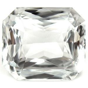 Emerald White Sapphire 4ct loose gemstone
