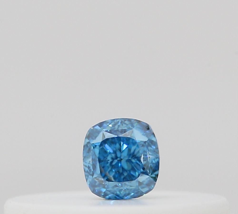 Cushion Fancy Vivid Green Blue Natural Diamond 0.06ct loose diamond
