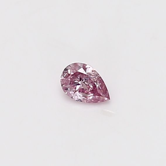 Pear Fancy Intense Purplish Pink Natural Diamond 0.09ct loose diamond