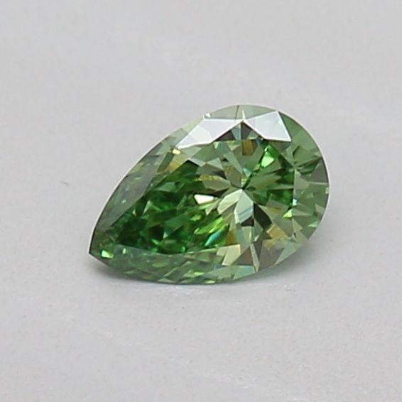 Pear Fancy Vivid Green Lab-grown Diamond 0.14ct VVS2 loose diamond