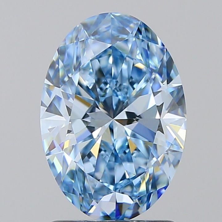 Oval Fancy Vivid Blue Lab-grown Diamond 1.52ct VVS1 loose diamond