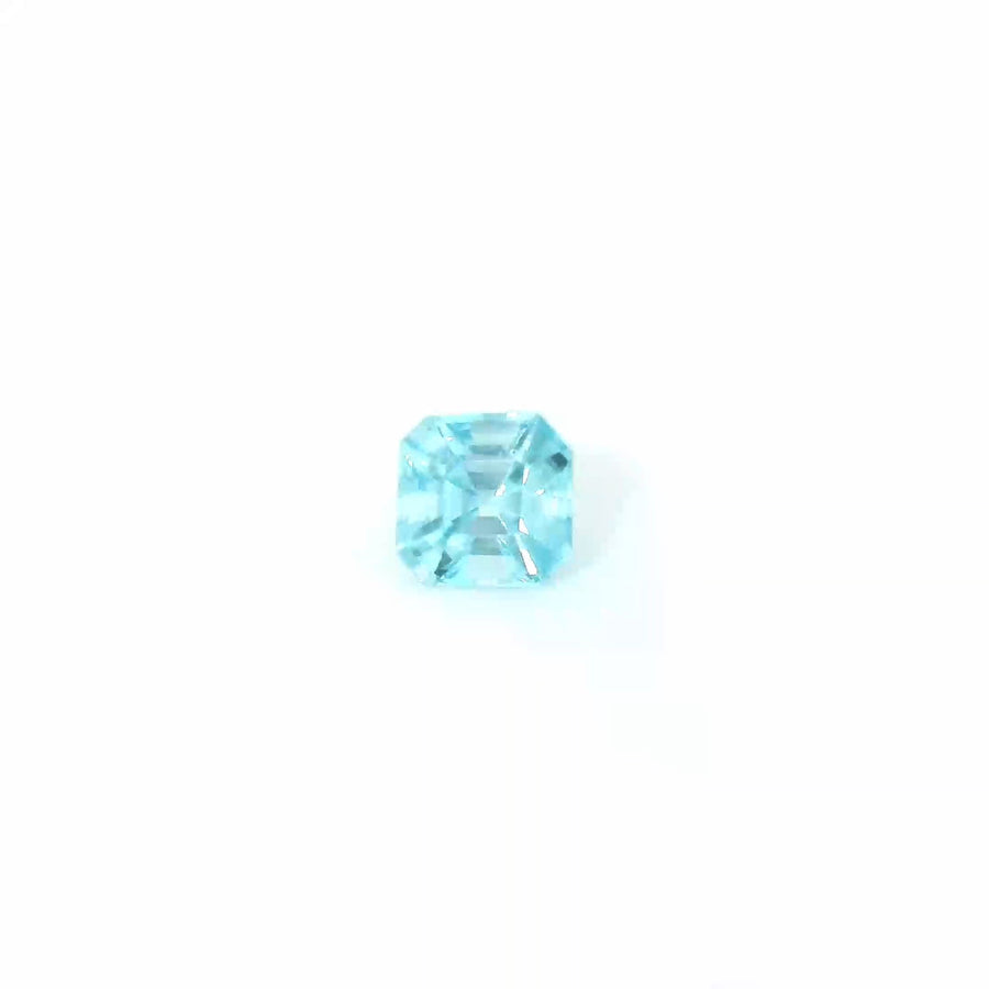Octagonal Blue Zircon 0.66ct loose gemstone