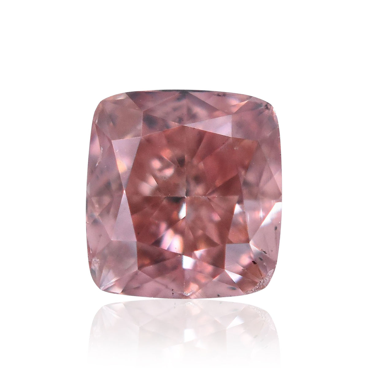 Cushion Fancy Orangey Pink Natural Diamond 0.26ct SI1 loose diamond