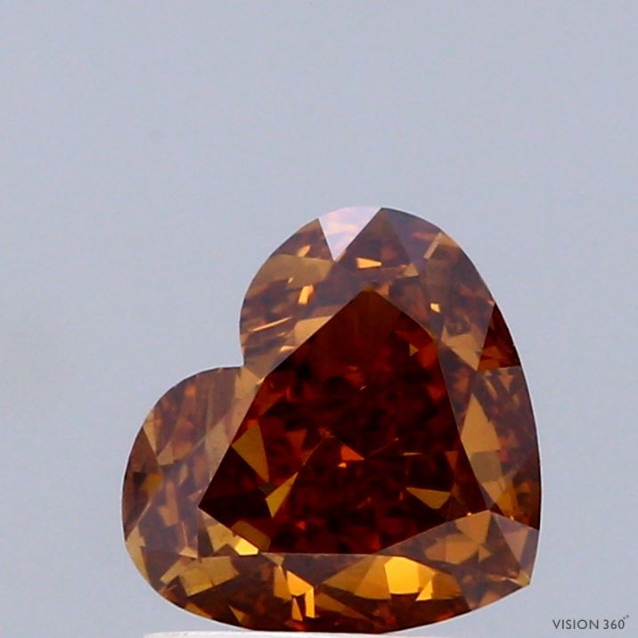Heart Fancy Brown Lab-grown Diamond 1.6ct VS1 loose diamond