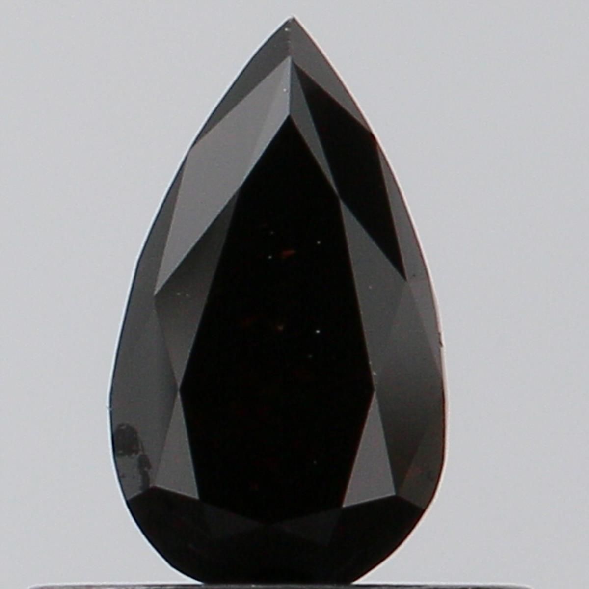 Pear Fancy Deep Black Lab-grown Diamond 0.52ct SI1 loose diamond