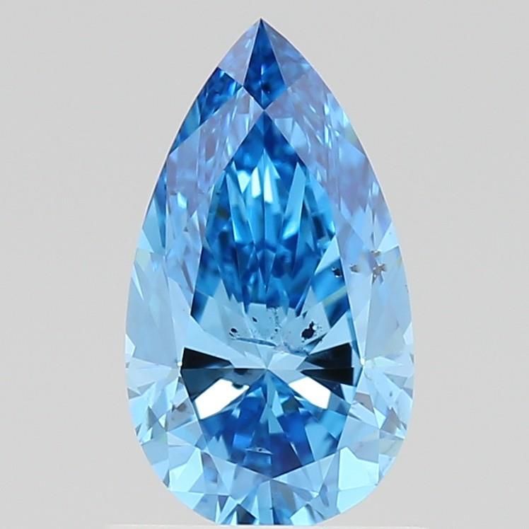 Pear Fancy Vivid Blue Lab-grown Diamond 1ct SI2 loose diamond