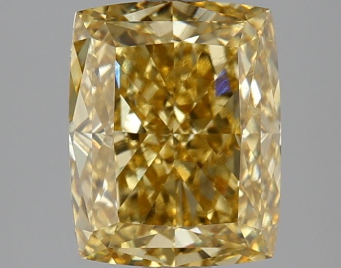 Cushion Fancy Vivid Yellow Lab-grown Diamond 3.05ct VS1 loose diamond