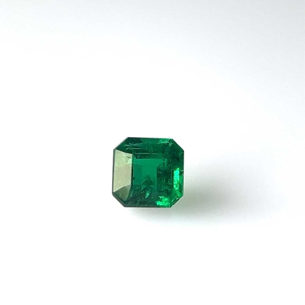 Asscher Green Emerald 1.54ct loose gemstone