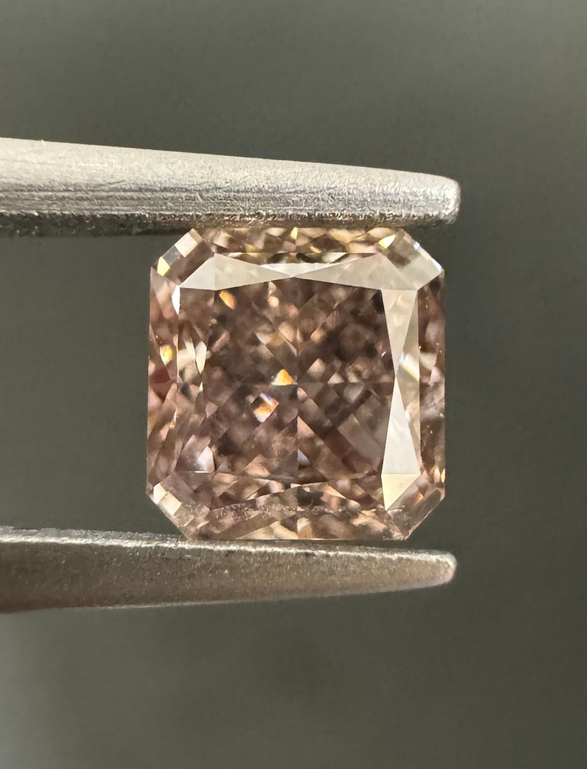 Radiant Fancy Dark Pink Brown Natural Diamond 0.57ct SI1 loose diamond