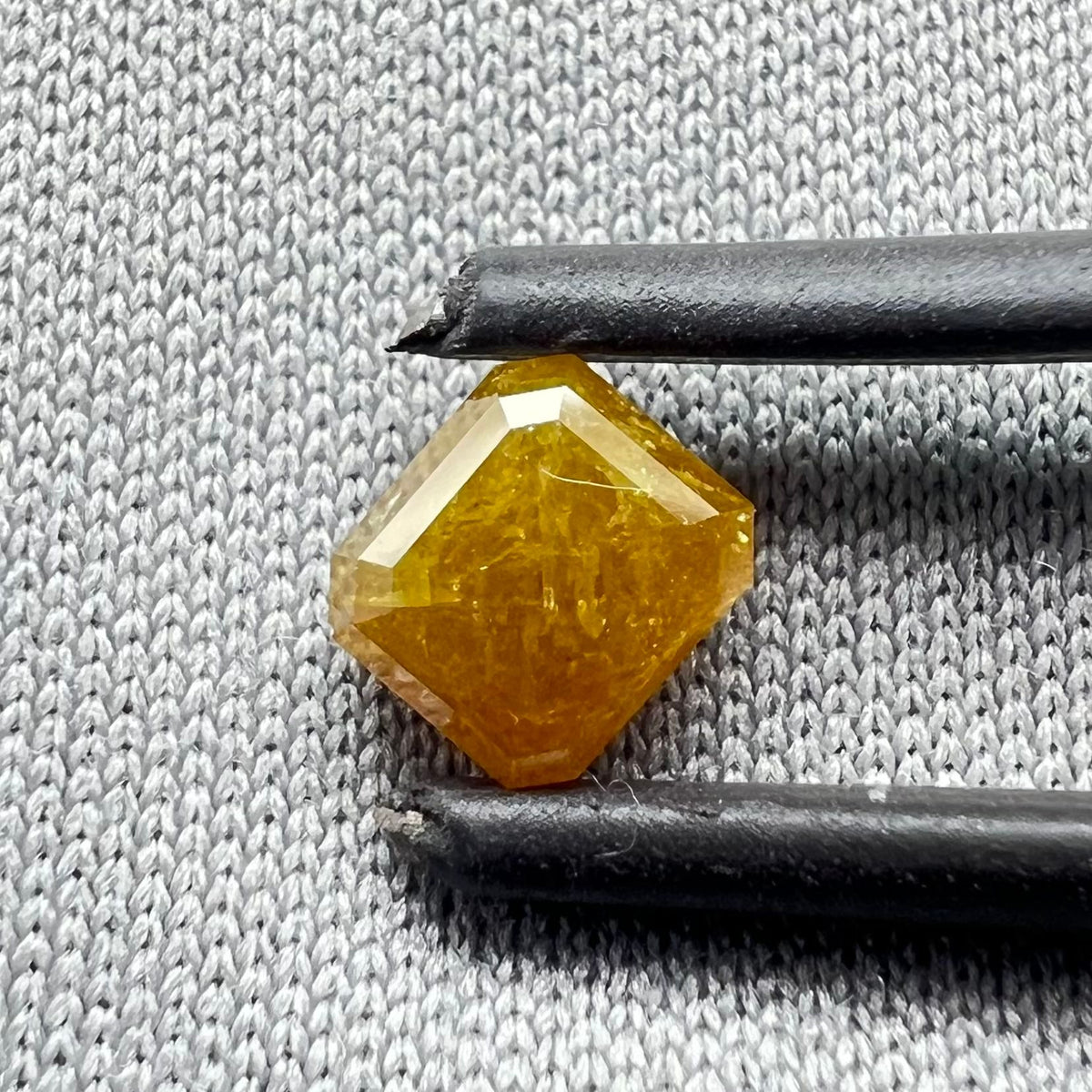 Asscher Yellow Natural Diamond 1.02ct I1 loose diamond