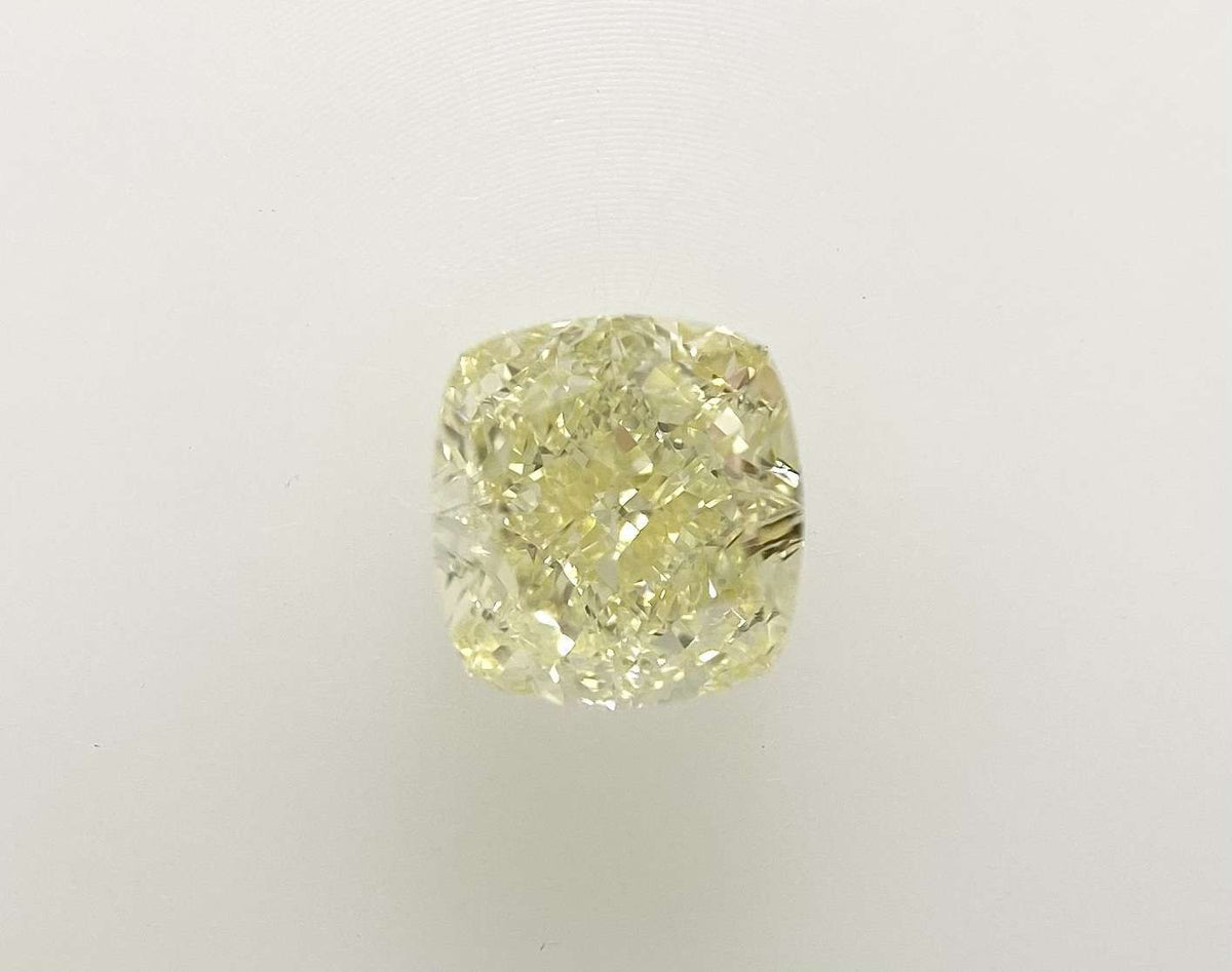 Cushion Fancy Light Yellow Natural Diamond 1ct VVS2 loose diamond