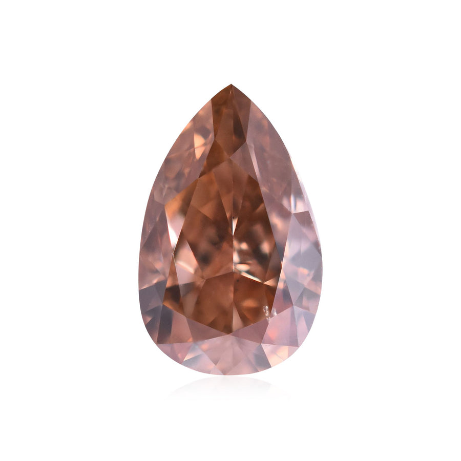 Pear Fancy Brown Orange Natural Diamond 0.35ct SI1 loose diamond