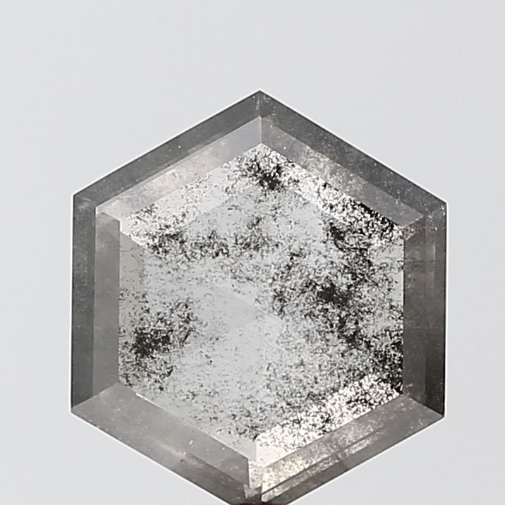 Hexagonal Salt And Pepper Lab-grown Diamond 2.26ct I2 loose diamond
