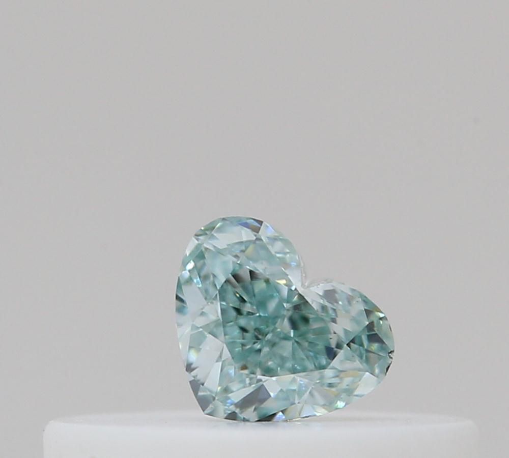 Heart Fancy Intense Blueish Green Natural Diamond 0.12ct loose diamond