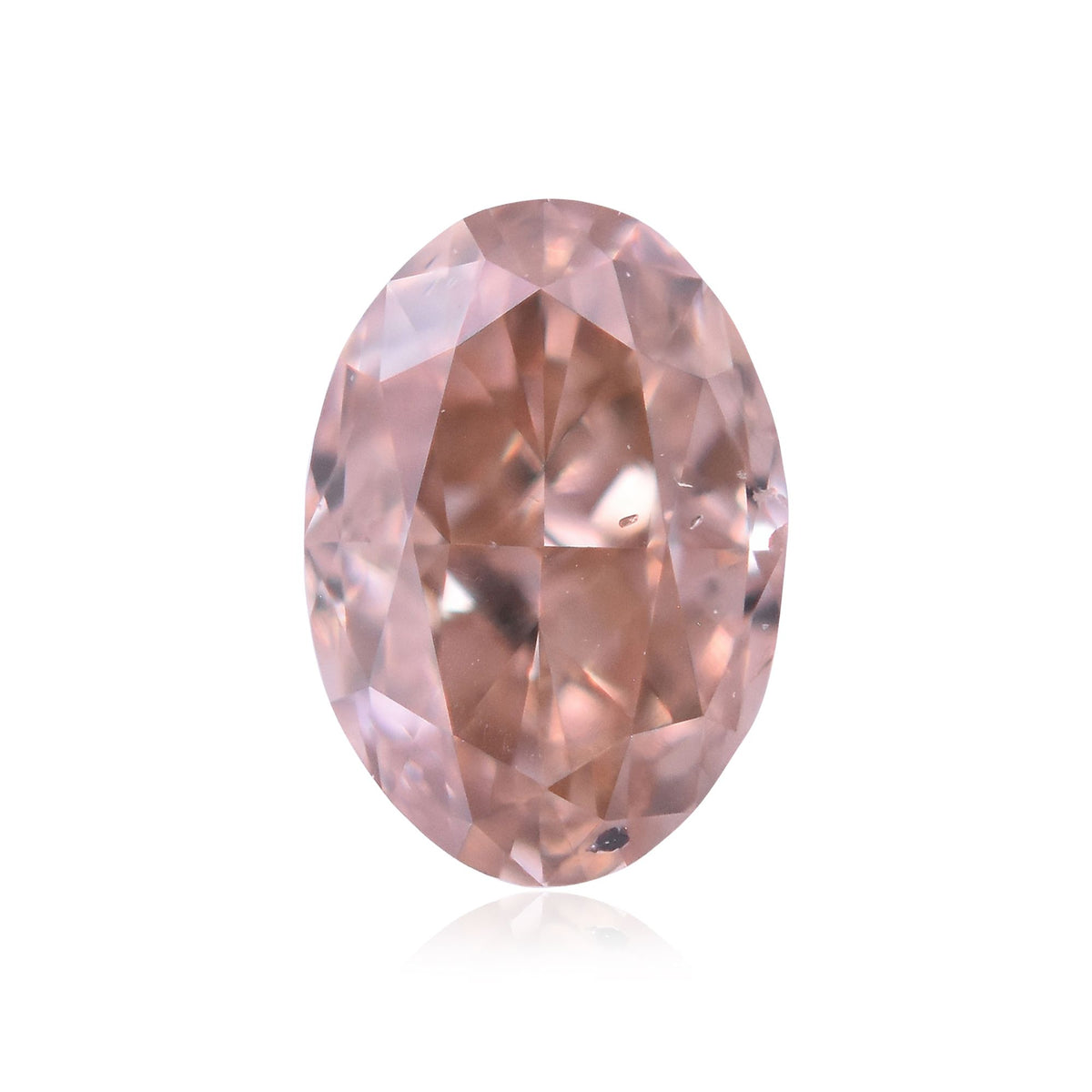 Oval Fancy Intense Orangey Pink Natural Diamond 0.3ct SI2 loose diamond