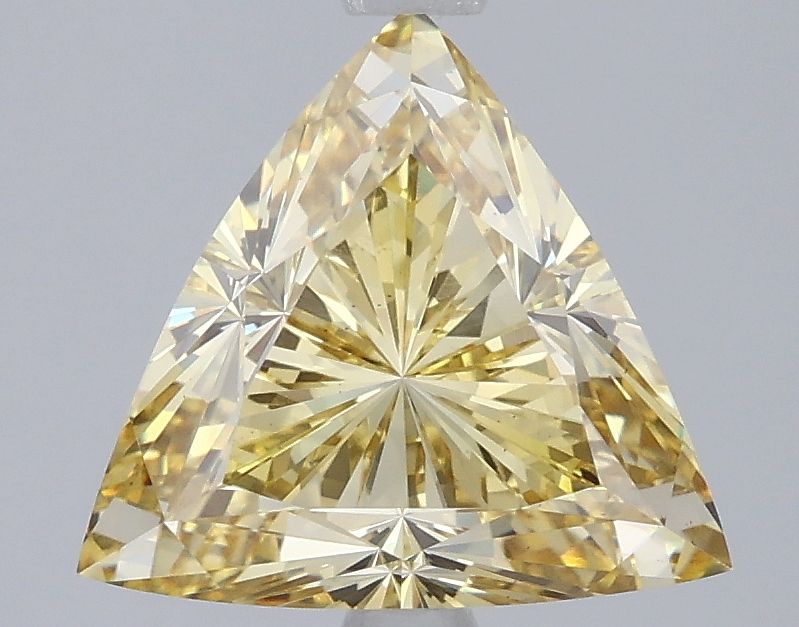Triangular Fancy Yellow Lab-grown Diamond 2.52ct VS1 loose diamond