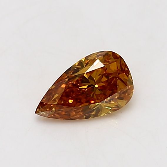Pear Fancy Deep Yellow Orange Natural Diamond 0.54ct I1 loose diamond