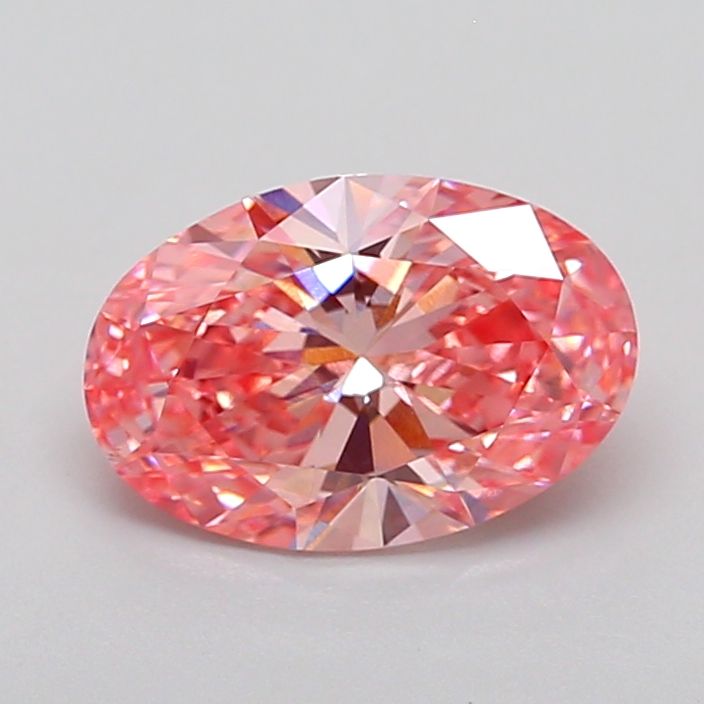 Oval Fancy Vivid Pink Lab-grown Diamond 2.6ct VS1 loose diamond