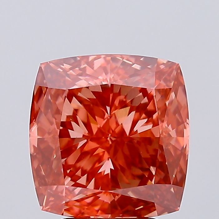 Cushion Fancy Vivid Red Lab-grown Diamond 4.55ct VS1 loose diamond