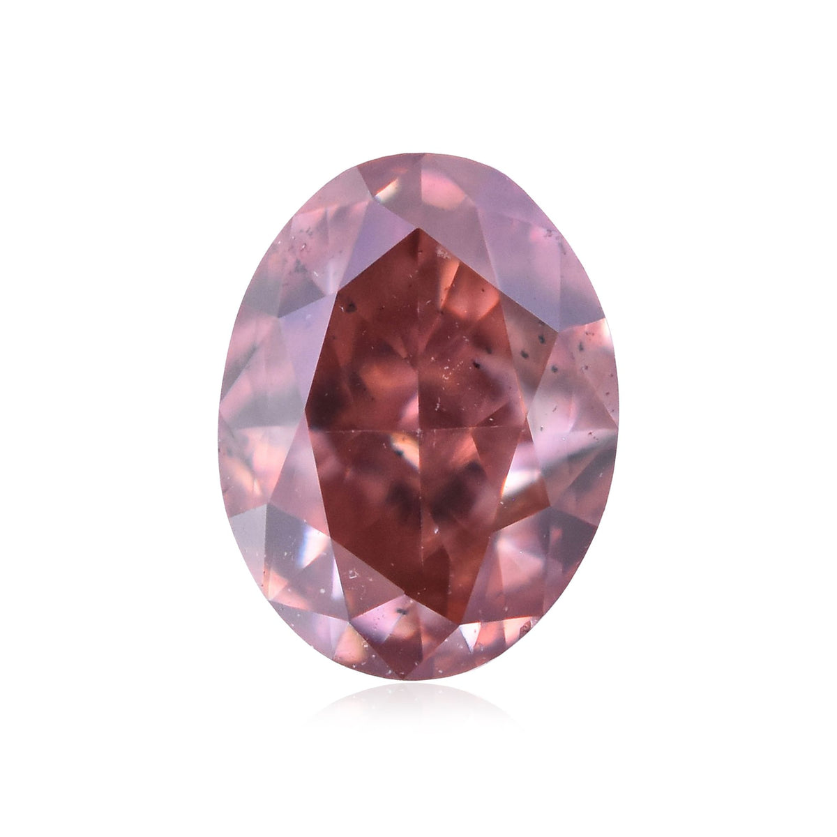 Oval Fancy Deep Brownish Pink Natural Diamond 0.17ct SI1 loose diamond