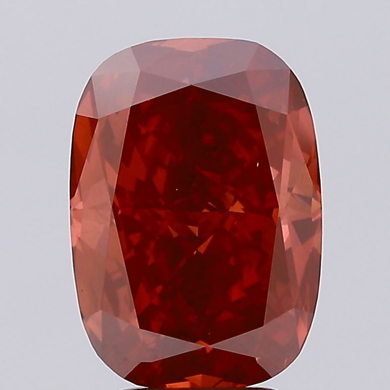 Cushion Fancy Vivid Red Lab-grown Diamond 5.1ct VS1 loose diamond