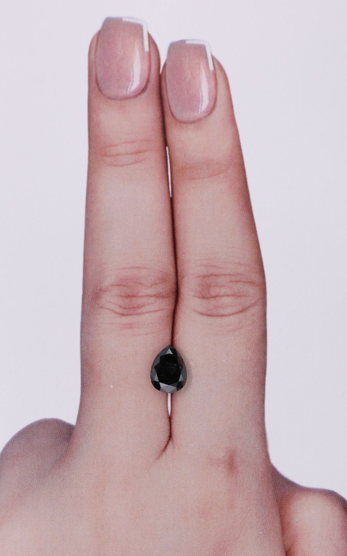 Pear Fancy Black Natural Diamond 1.26ct VVS2 loose diamond