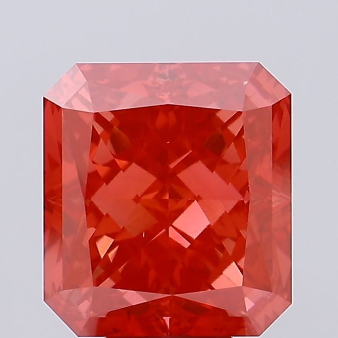 Radiant Fancy Vivid Red Lab-grown Diamond 8.1ct VS2 loose diamond