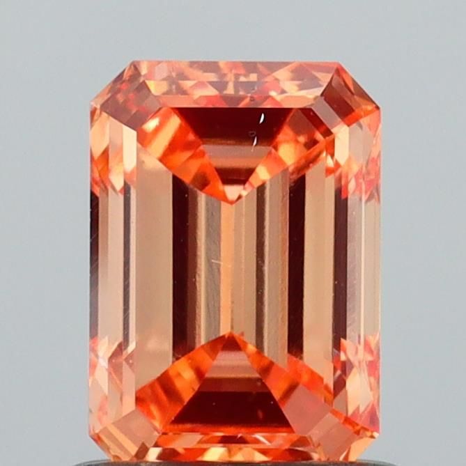 Emerald Fancy Intense Pinkish Orange Lab-grown Diamond 1ct SI1 loose diamond