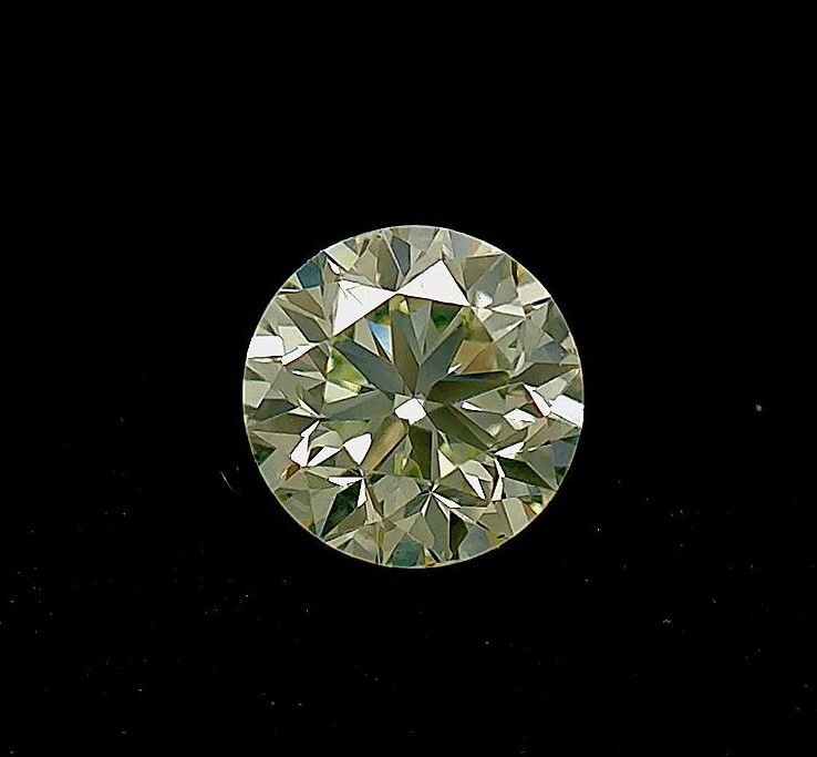 Round Fancy Light Yellow Green Natural Diamond 1ct VS2 loose diamond