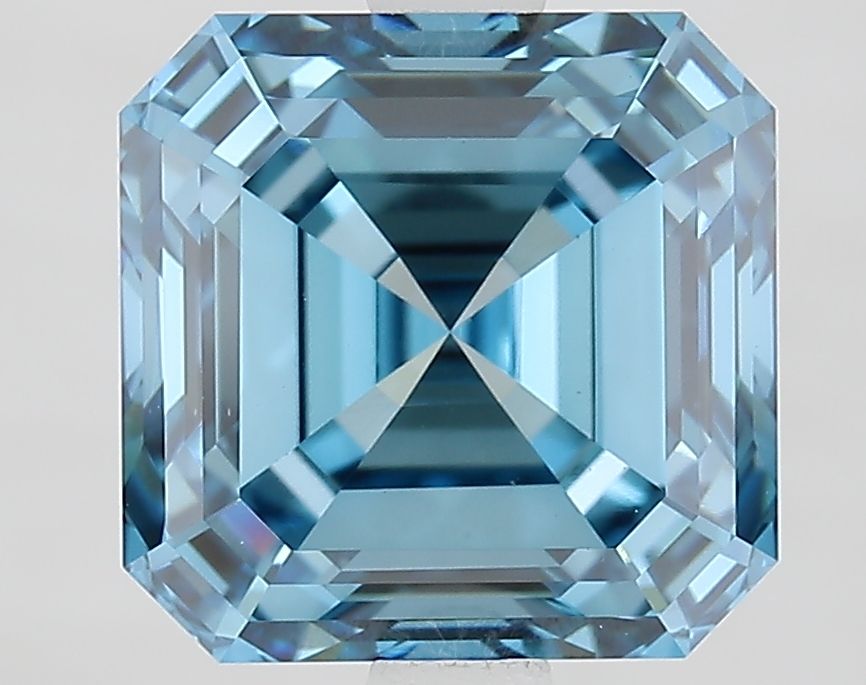 Square Emerald Fancy Vivid Blue Lab-grown Diamond 3.13ct VS1 loose diamond