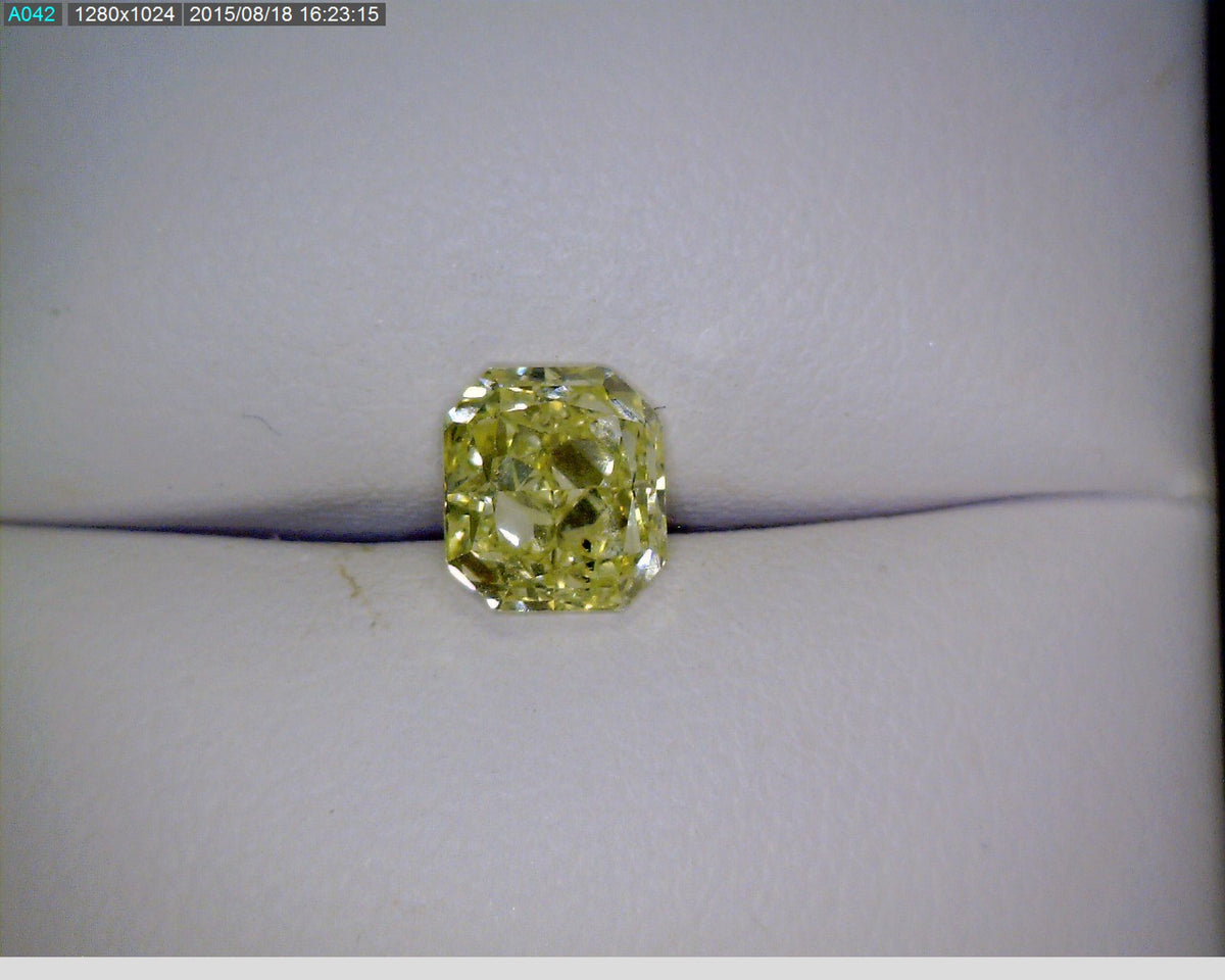 Square Radiant Yellow Natural Diamond 0.96ct SI2 loose diamond