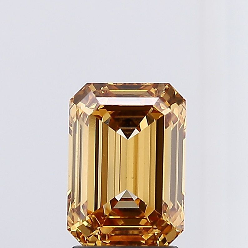 Emerald Champagne Lab-grown Diamond 3.01ct VS1 loose diamond