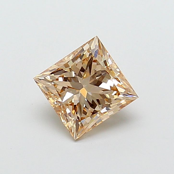 Princess Very Light Brown Lab-grown Diamond 2ct VVS2 loose diamond