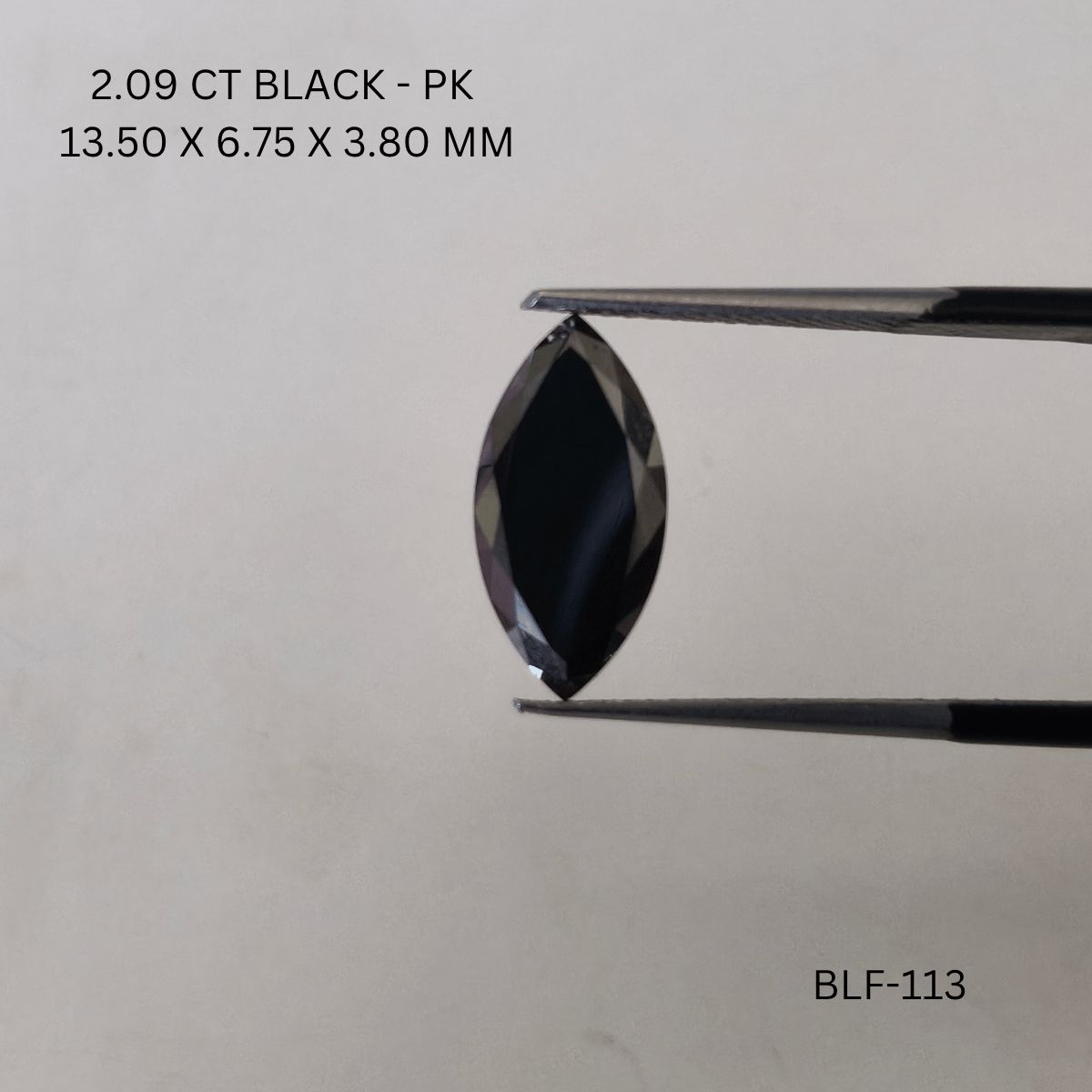 Marquise Black Natural Diamond 2.09ct I1 loose diamond