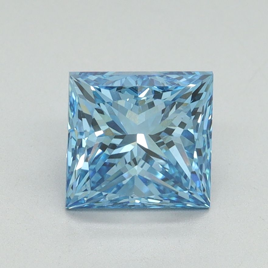 Princess Fancy Vivid Blue Lab-grown Diamond 1.7ct VS1 loose diamond