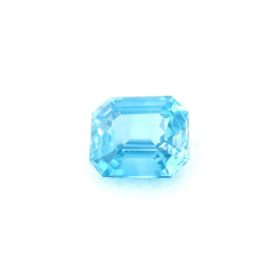 Octagonal Blue Zircon 3.93ct loose gemstone