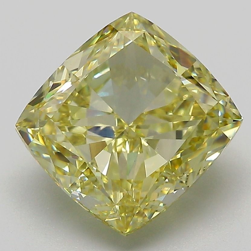 Cushion Fancy Intense Yellow Lab-grown Diamond 4.03ct VVS2 loose diamond
