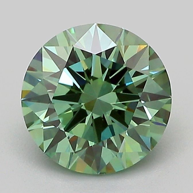 Round Fancy Vivid Green Lab-grown Diamond 1.51ct VS1 loose diamond