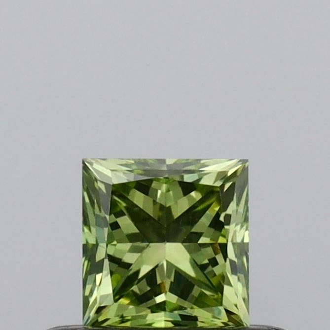 Princess Fancy Vivid Green Lab-grown Diamond 0.39ct VS1 loose diamond