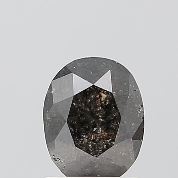 Oval Salt And Pepper Natural Diamond 1.1ct VS1 loose diamond