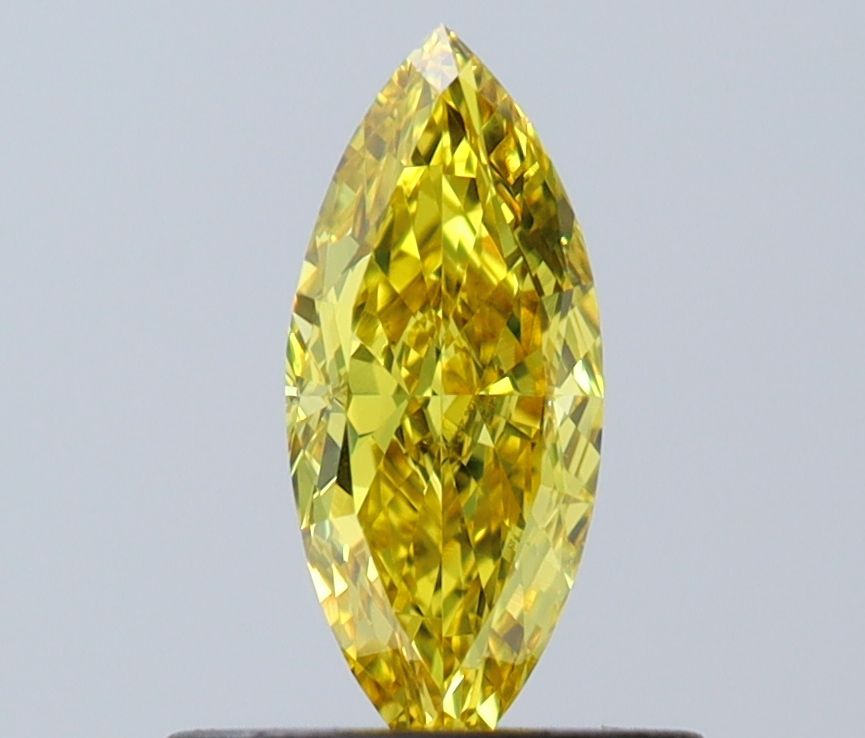 Marquise Fancy Vivid Yellow Natural Diamond 0.5ct VS2 loose diamond