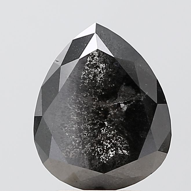 Pear Salt And Pepper Natural Diamond 2.7ct VVS2 loose diamond