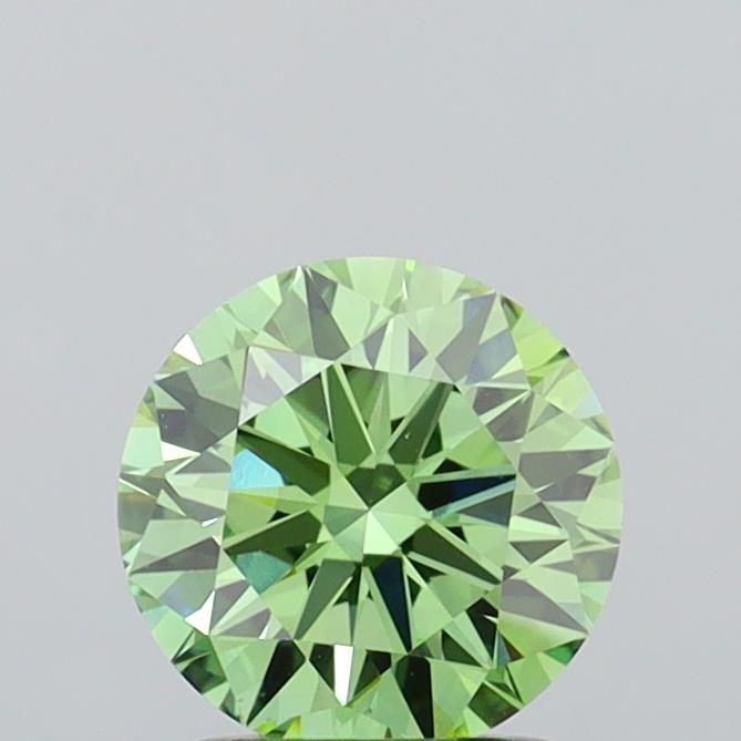 Round Fancy Vivid Green Lab-grown Diamond 1.53ct VS1 loose diamond