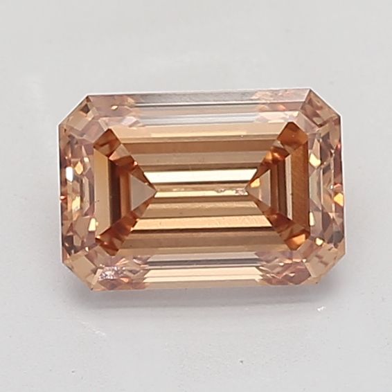 Emerald Champagne Lab-grown Diamond 2.51ct VS1 loose diamond