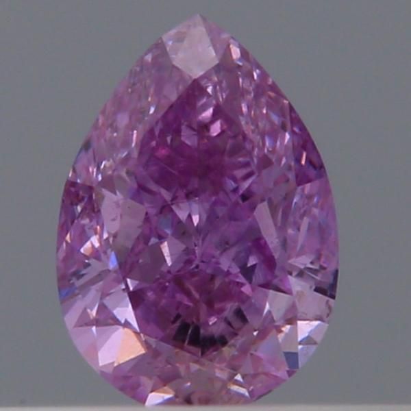Pear Fancy Intense Pinkish Purple Natural Diamond 0.21ct SI1 loose diamond